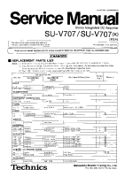 Technics - SUV-707 - Service manual 